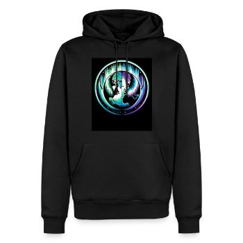 Polarlicht-aurora-verfolger Alaska Wilderness - Männer Premium Bio Hoodie - Schwarz - Vorne - Nico (187cm)