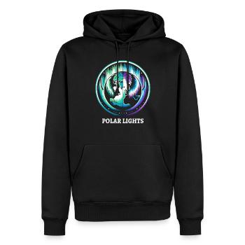 Polarlicht-aurora-verfolger Alaska Wilderness - Männer Premium Bio Hoodie - Schwarz - Vorne - Nico (187cm)