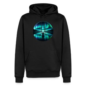 Aurora Aurora Tracker Alaska Wilderness - Sweat à capuche Premium bio Homme - noir - Devant - Nico (187cm)