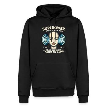 Asmr Whispering Asmr Enthusiast Mindfulness - Männer Premium Bio Hoodie - Schwarz - Vorne - Nico (187cm)