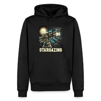 Astrophotographie Astronomie Caméra spatiale - Sweat à capuche Premium bio Homme - noir - Devant - Nico (187cm)