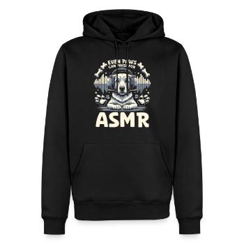 Asmr Chuchotement Asmr Enthousiaste Pleine conscience - Sweat à capuche Premium bio Homme - noir - Devant - Nico (187cm)