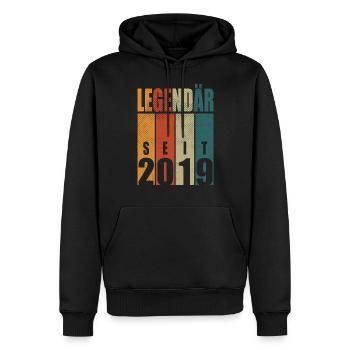 Legendär seit 2019 Jahrgang Geburtstag 5 Geschenk - Männer Premium Bio Hoodie - Schwarz - Vorne - Nico (187cm)