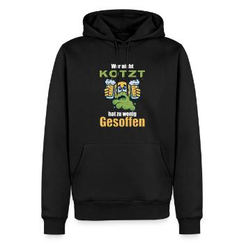 Party Style: If you don't puke, you haven't drunk enough - Men’s Premium Organic Hoodie - black - Front - Nico (187cm)