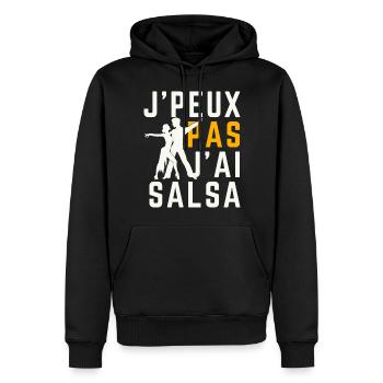 Ich kann keine Salsa - Männer Premium Bio Hoodie - Schwarz - Vorne - Nico (187cm)