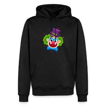 Clown Karneval Fasching Kostüm Umzug Feiern Narr - Männer Premium Bio Hoodie - Schwarz - Vorne - Nico (187cm)