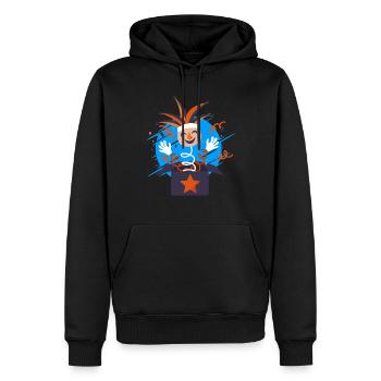 Clown Karneval Fasching Kostüm Umzug Feiern Narr - Männer Premium Bio Hoodie - Schwarz - Vorne - Nico (187cm)