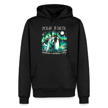 Polarlicht-aurora-verfolger Alaska Wilderness - Männer Premium Bio Hoodie - Schwarz - Vorne - Nico (187cm)