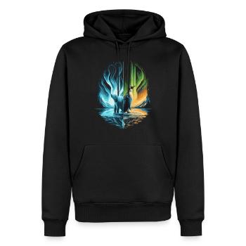 Aurora Aurora Tracker Alaska Wilderness - Sweat à capuche Premium bio Homme - noir - Devant - Nico (187cm)