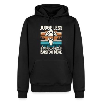 Barefood Lifestlye Ntural Foot Health Foot - Männer Premium Bio Hoodie - Schwarz - Vorne - Nico (187cm)