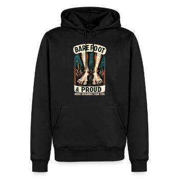 Barefood Lifestlye Ntural Foot Health Foot - Männer Premium Bio Hoodie - Schwarz - Vorne - Nico (187cm)