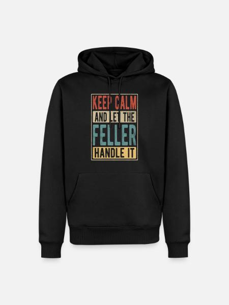 Feller Retro Geschenk - Männer Premium Bio Hoodie - Schwarz