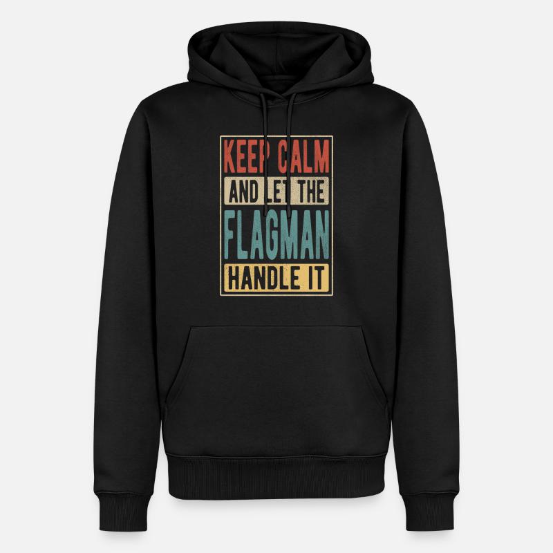 Cadeau rétro Flagman - Sweat à capuche Premium bio Homme - noir