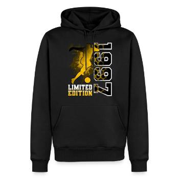 1997 Geburtsjahr Geburtstag Fußball - Männer Premium Bio Hoodie - Schwarz - Vorne - Nico (187cm)