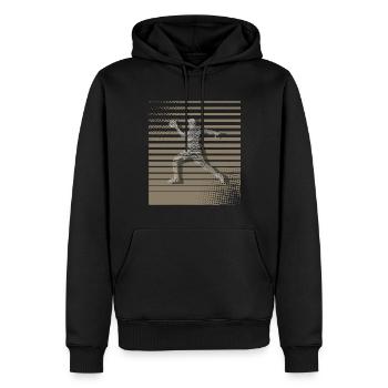 Handball Motif - Sweat à capuche Premium bio Homme - noir - Devant - Nico (187cm)