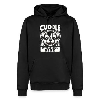 Chien d’horreur Halloween Spooky Dog Lover chien gothique - Sweat à capuche Premium bio Homme - noir - Devant - Nico (187cm)