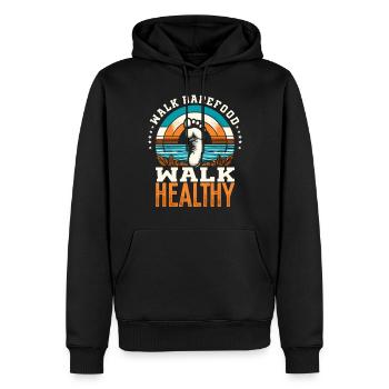 Barefood Lifestlye Ntural Foot Health Foot - Männer Premium Bio Hoodie - Schwarz - Vorne - Nico (187cm)