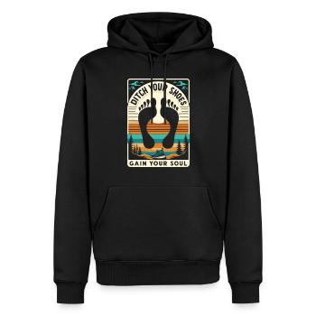 Barefood Lifestlye Ntural Foot Health Foot - Männer Premium Bio Hoodie - Schwarz - Vorne - Nico (187cm)