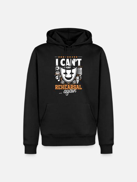 Broadway musical musical theater singer - Men’s Premium Organic Hoodie - black