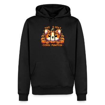Chien d’horreur Halloween Spooky Dog Lover chien gothique - Sweat à capuche Premium bio Homme - noir - Devant - Nico (187cm)