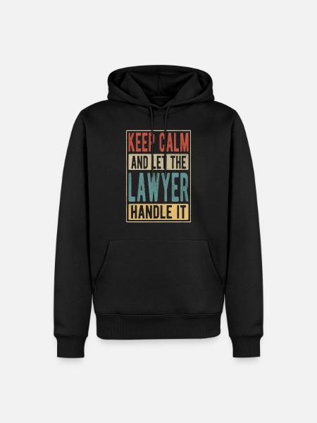 Lawyer Retro Gift - Men’s Premium Organic Hoodie - black