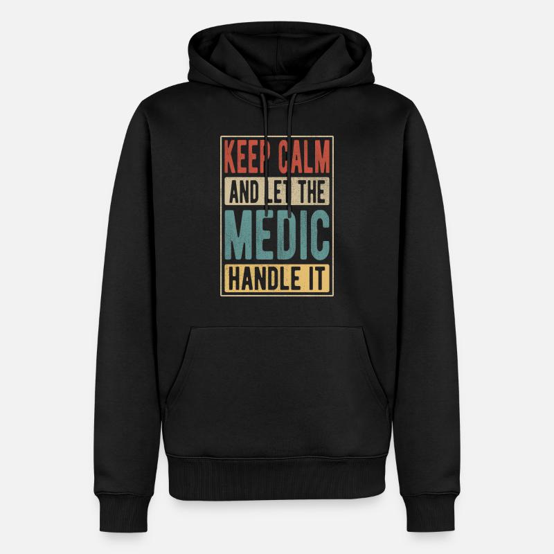 Medic Retro Geschenk - Männer Premium Bio Hoodie - Schwarz