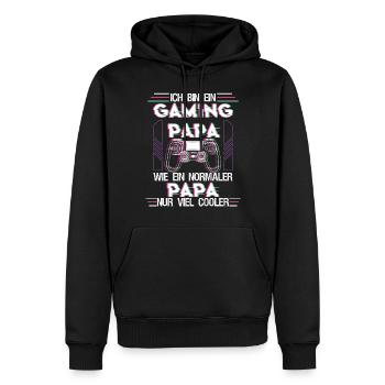 Gaming Papa Lustiger Gamer Spruch - Männer Premium Bio Hoodie - Schwarz - Vorne - Nico (187cm)