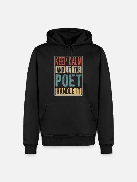 Poet Retro Gift - Men’s Premium Organic Hoodie - black