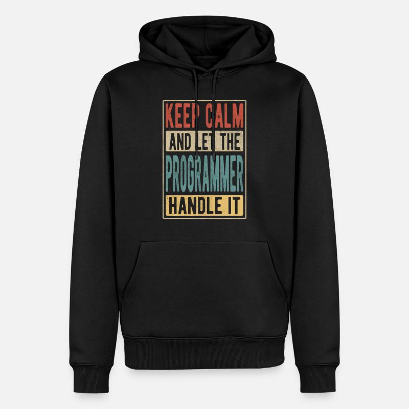 Programmierer Retro Geschenk - Männer Premium Bio Hoodie - Schwarz