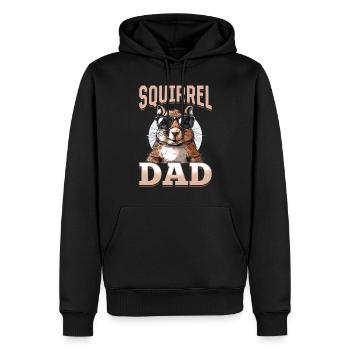 Funny Squirrel Animal Squirrel Dad - Männer Premium Bio Hoodie - Schwarz - Vorne - Nico (187cm)