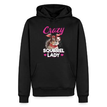 Funny Squirrel Animal Crazy Squirrel Lady - Männer Premium Bio Hoodie - Schwarz - Vorne - Nico (187cm)