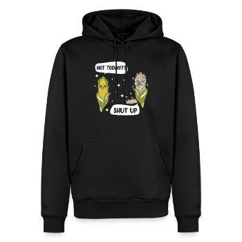 Popcorn Anime Kawaii Dire Maïs soufflé salé - Sweat à capuche Premium bio Homme - noir - Devant - Nico (187cm)