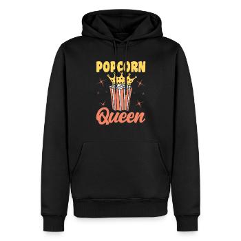 Popcorn Queen Lustiges Popped Corn Geschenk - Männer Premium Bio Hoodie - Schwarz - Vorne - Nico (187cm)