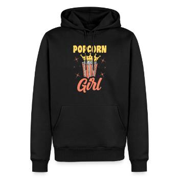 Popcorn Girl Lustiges Popped Corn Geschenk - Männer Premium Bio Hoodie - Schwarz - Vorne - Nico (187cm)