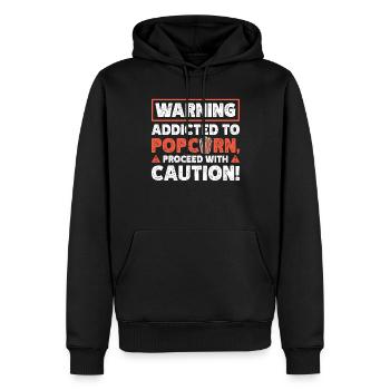 Popcorn Süchtig Filmabend Popped Corn Pop-corn - Männer Premium Bio Hoodie - Schwarz - Vorne - Nico (187cm)