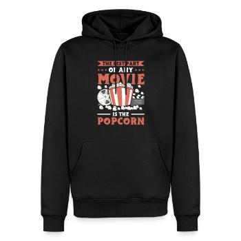 Popcorn Filmeabend Pop-Corn Kinonacht Geschenk - Männer Premium Bio Hoodie - Schwarz - Vorne - Nico (187cm)