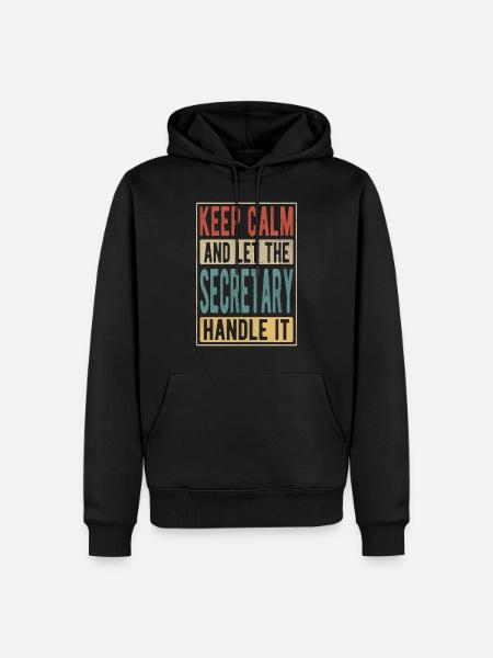 Secretary Retro Gift - Men’s Premium Organic Hoodie - black