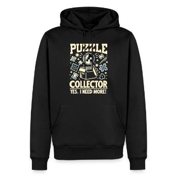 Puzzle Lover Jigzaw Puzzle Jeu de société Puzzler - Sweat à capuche Premium bio Homme - noir - Devant - Nico (187cm)
