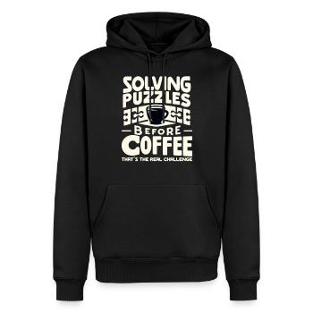 Puzzle Lover Jigzaw Puzzle Brettspiel Puzzler - Männer Premium Bio Hoodie - Schwarz - Vorne - Nico (187cm)