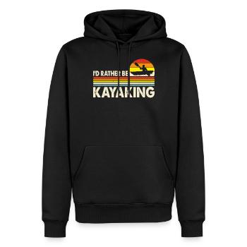 Kajak - Männer Premium Bio Hoodie - Schwarz - Vorne - Nico (187cm)