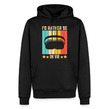 VR Virtual Reality Brille Virtuelle Realität - Männer Premium Bio Hoodie - Schwarz - Vorne - Nico (187cm)