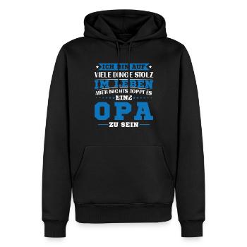 Nichts toppt es eine Opa zu sein - Männer Premium Bio Hoodie - Schwarz - Vorne - Nico (187cm)