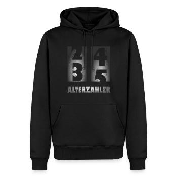 Alterzähler 35 Jahre - 35. Geburtstag - Männer Premium Bio Hoodie - Schwarz - Vorne - Nico (187cm)