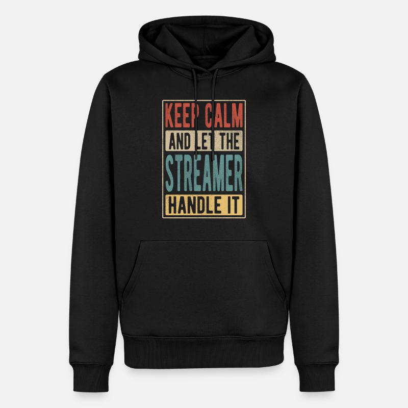 Streamer Retro Geschenk - Männer Premium Bio Hoodie - Schwarz