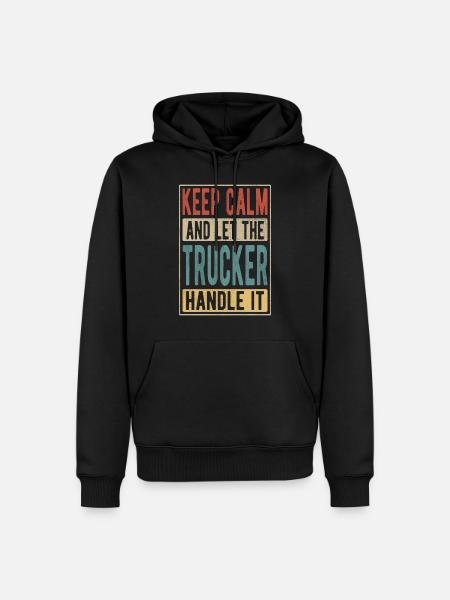Trucker Retro Gift - Men’s Premium Organic Hoodie - black