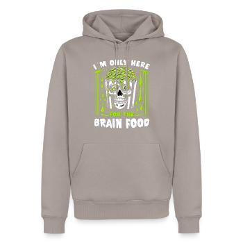 Horror Movie Fan Zombie Horror Classic - Men’s Premium Organic Hoodie - taupe - Front - Nico (187cm)