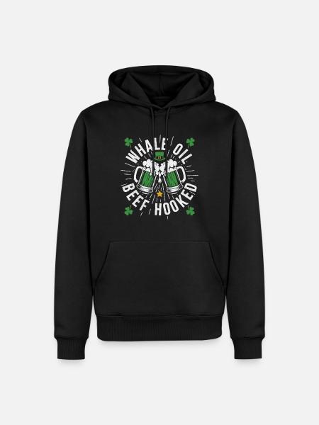 Walöl Rindfleisch Hooked - Männer Premium Bio Hoodie - Schwarz