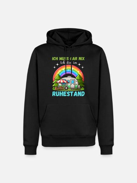 Retraite Retraité Camping Camping Nature - Sweat à capuche Premium bio Homme - noir