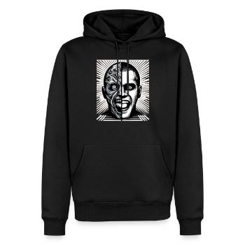Psychological Horror psychiatric suspense - Männer Premium Bio Hoodie - Schwarz - Vorne - Nico (187cm)