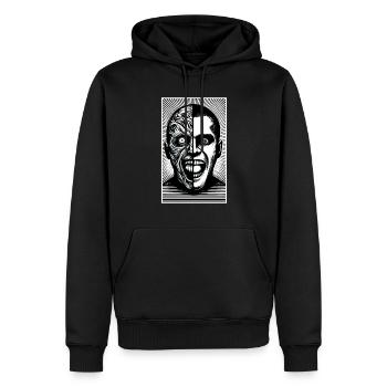 Psychological Horror psychiatric suspense - Männer Premium Bio Hoodie - Schwarz - Vorne - Nico (187cm)
